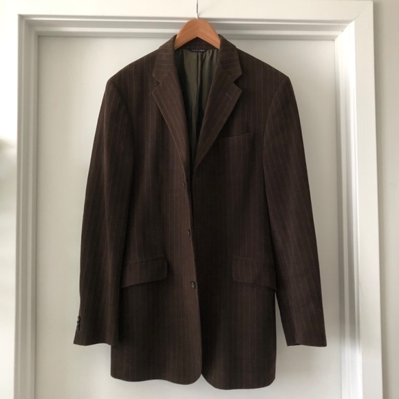 Beautiful Brown Suit Jacket 44L - Picture 3 of 11